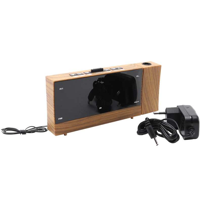 Projection Radio Alarm Clock Led Digital Desk Table Watch-eu Plug