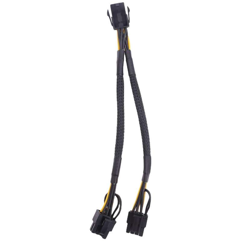10pcs Pci-e 6 Pin to Dual 8 Pin (6+2) Graphics Card Pci Adapter Cable