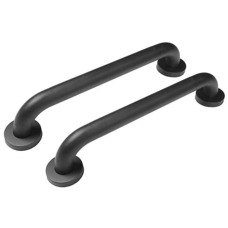 2 Pack Stainless Steel Bathroom Grab Bar,(1.25inch Diameter) Black