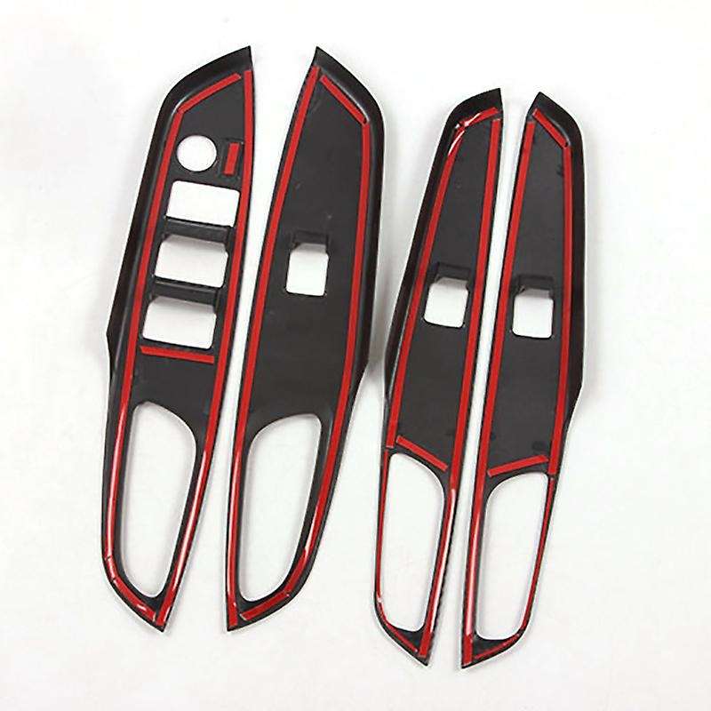 For Toyota Vios Car Carbon Fibre Door Window Lift Switch Panel
