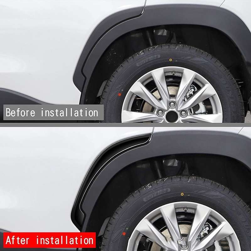 Glossy Black Wheel Eyebrow Trim Side Body Fender Garnish Sticker