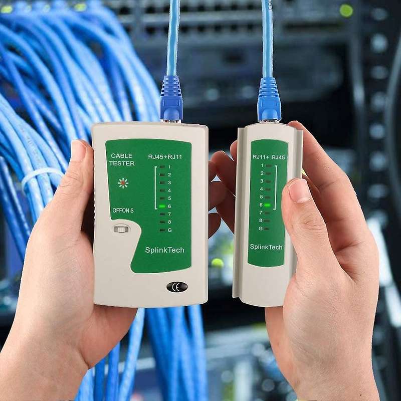Network Cable Tester Rj45 Crimp Tool Kit, 50pcs Rj45 Connector Plug