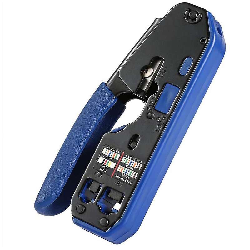 Network Cable Tester Rj45 Crimp Tool Kit, 50pcs Rj45 Connector Plug