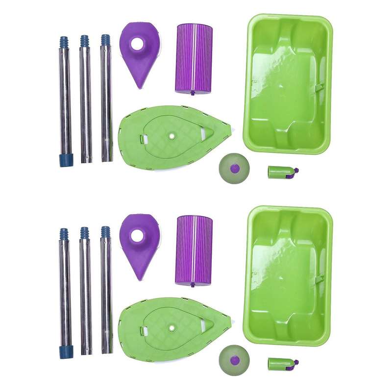 9pcs/set Paint Roller Tray Sponge Pads Kits Household