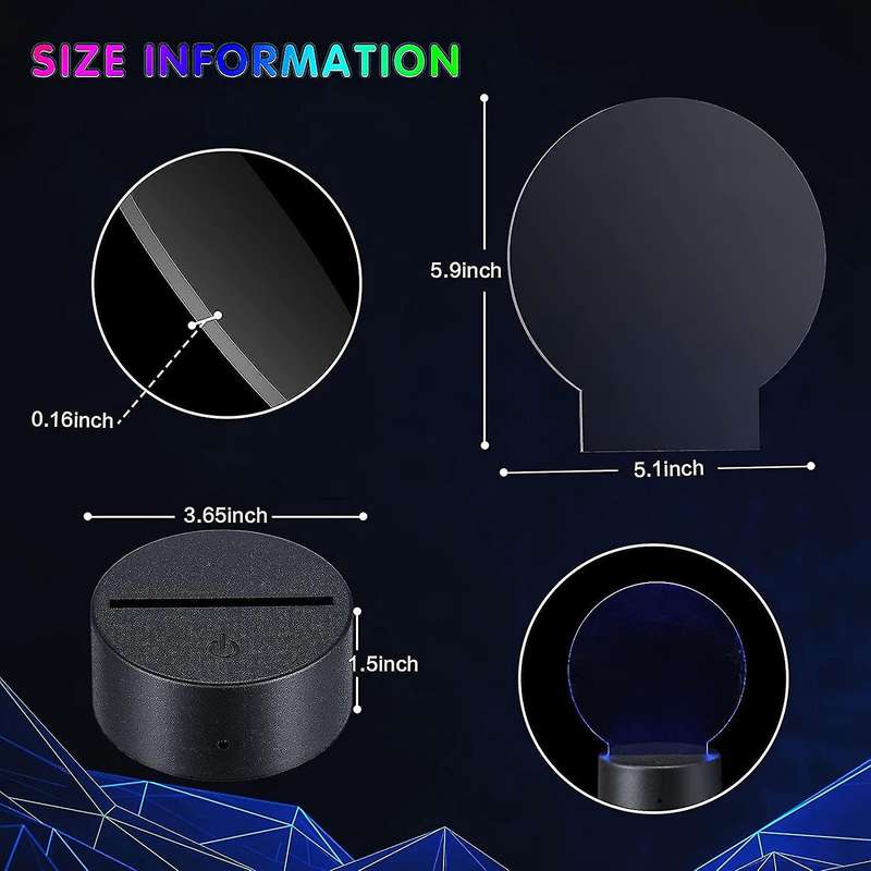 4 Light Base 3d Night Led Light Lamp Base Kit for Child Room Bar