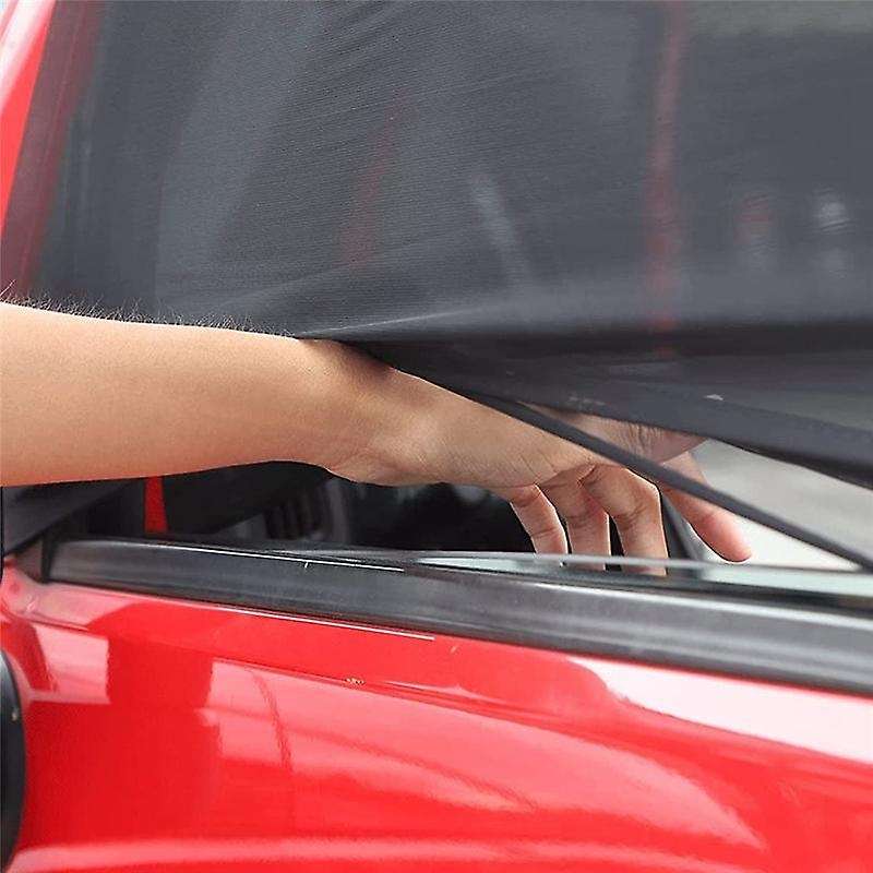 Window Sun Shades, Breathable Mesh Side Window Sunshade,black, 1 Pair