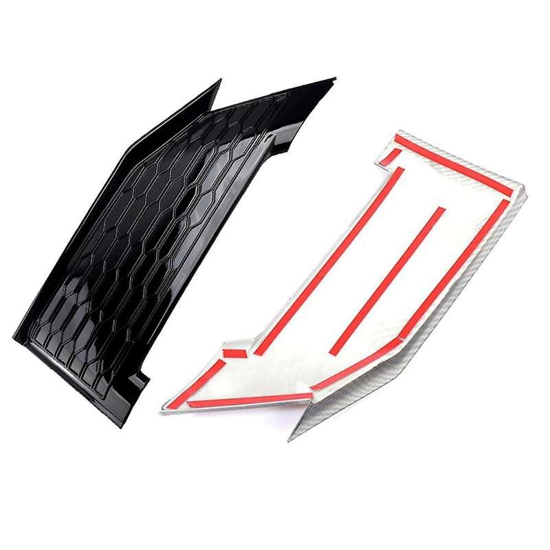 1 Pair Black Front Fog Light Lamp Frame Drl Cover Trim Sticker