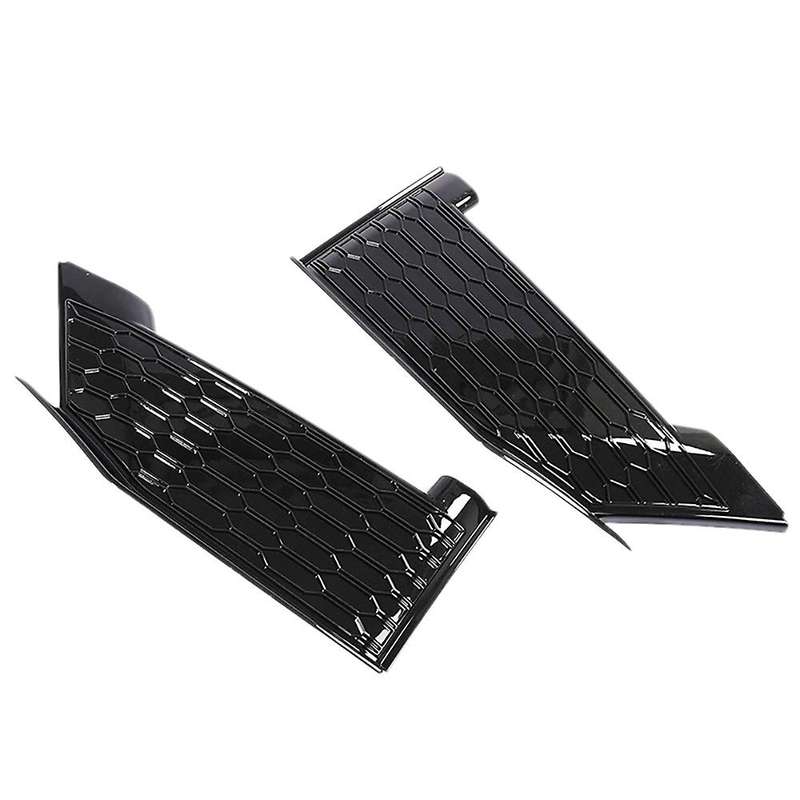 1 Pair Black Front Fog Light Lamp Frame Drl Cover Trim Sticker