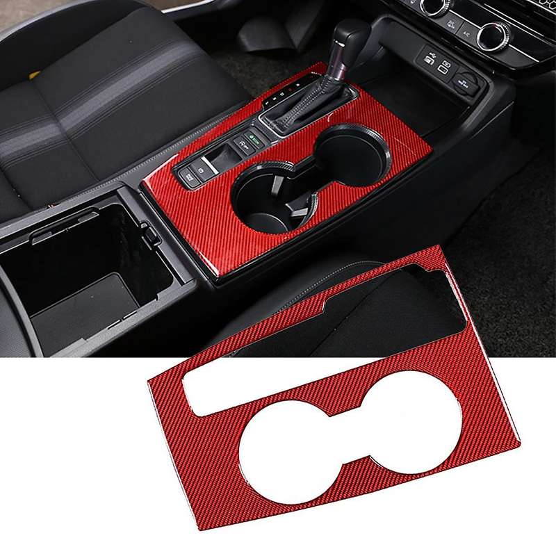 Car Soft Carbon Fiber Central Control Gear Panel Cover Trim