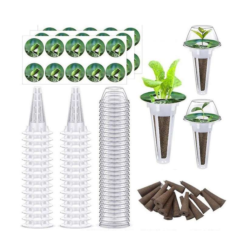 Plant Pod Kit Including Grow Baskets, Transparent Insulation Lids