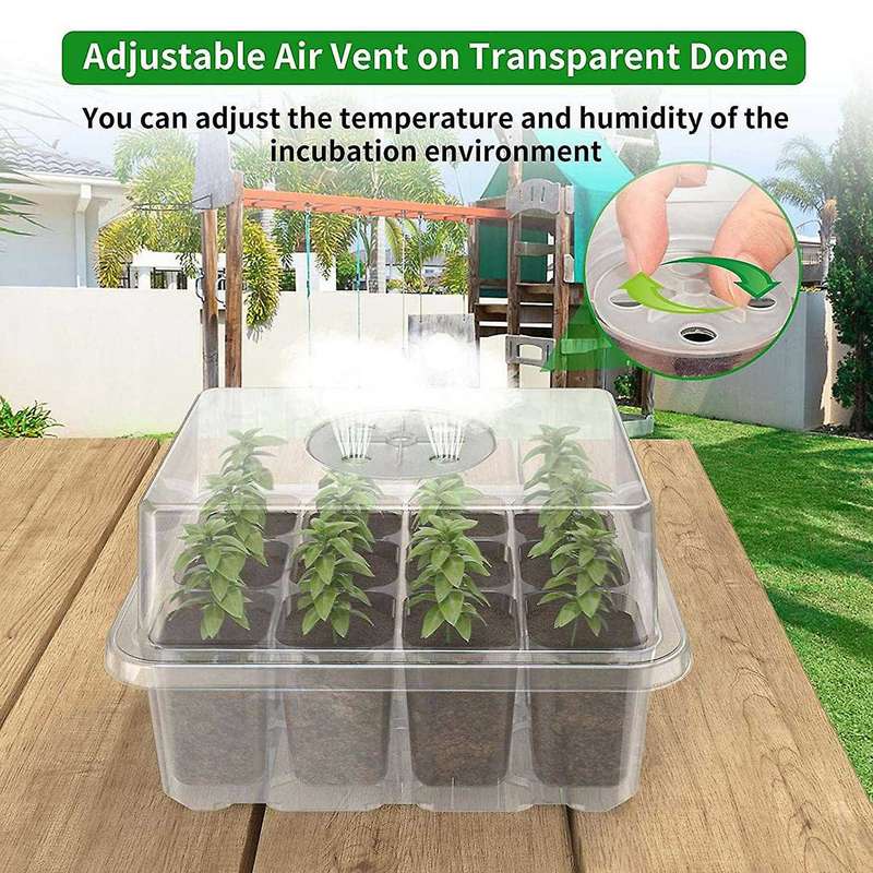 10 Pack Reusable Seed Starter Tray,120 Cell Seed Starter Kit