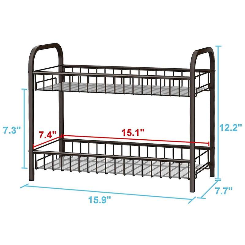 Countertop Spice Rack Organizer,shelf for Pantry Cabinet,bronze