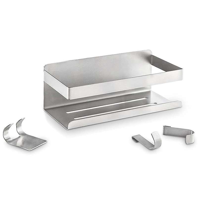 Stainless Steel Shower Basket with Hooks