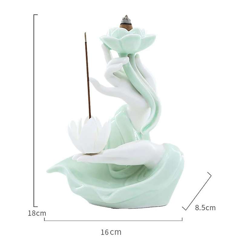 Backflow Incense Cones Bergamot Lotus Smoke Backflow Incense Burner