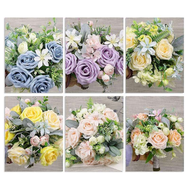 Wedding Bouquet for Brides Bridesmaid Hold Flower, Light Champagne