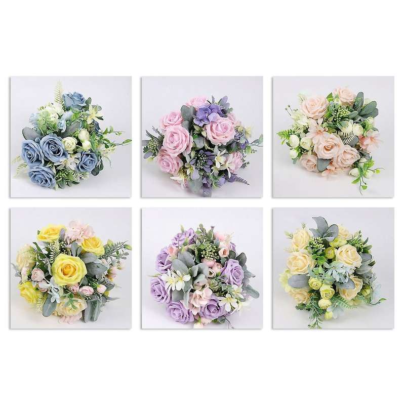 Wedding Bouquet for Brides Bridesmaid Hold Flower, Light Champagne