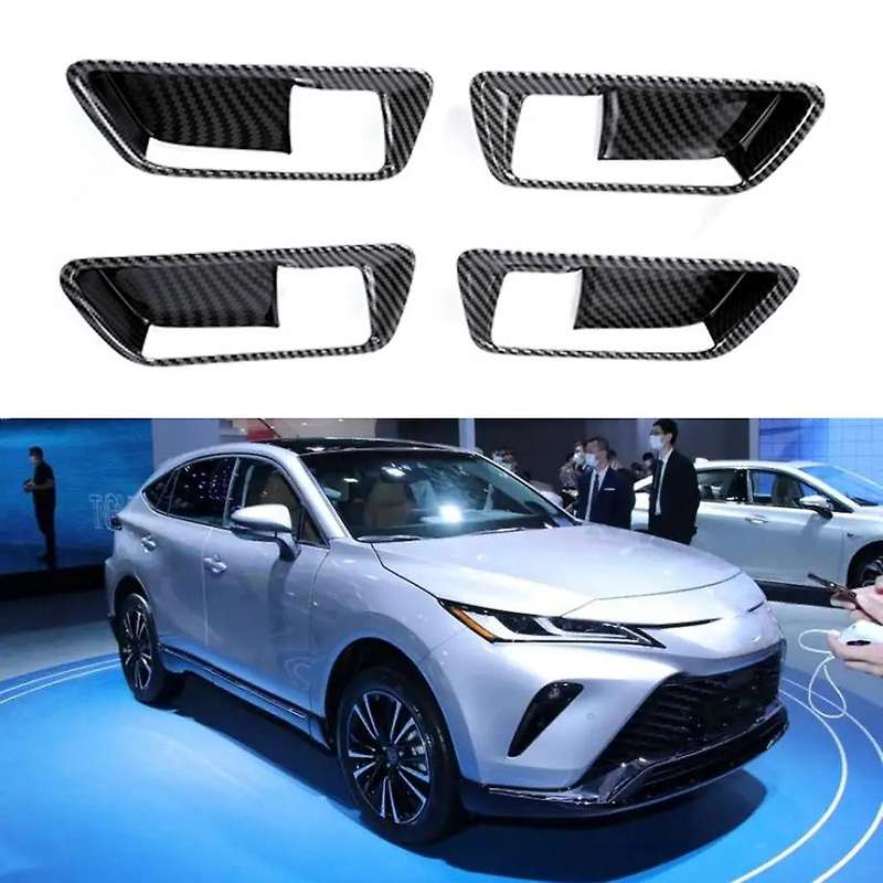 4pcs Car Inner Door Handle Cup Bowl Trims Cover Carbon