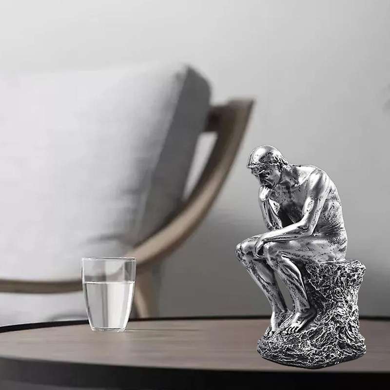 Resin Thinkers Statue Ornaments Home Decorations Accessories(copper)