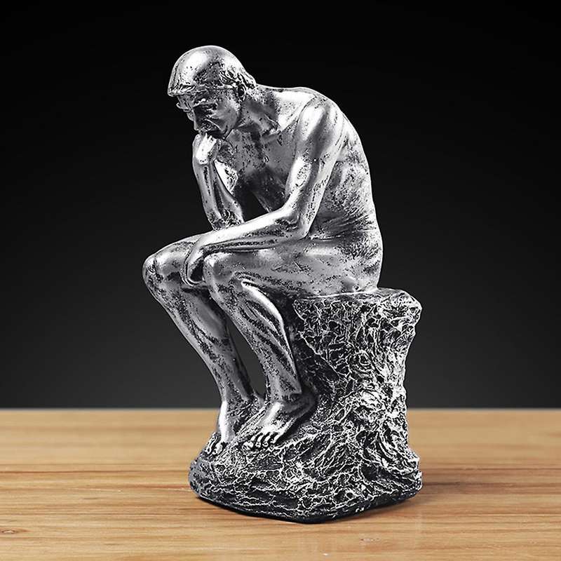Resin Thinkers Statue Ornaments Home Decorations Accessories(copper)