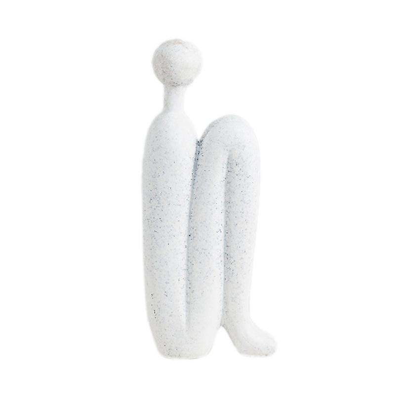 Abstract Round Head Figure Resin Sculpture Character European Style-b