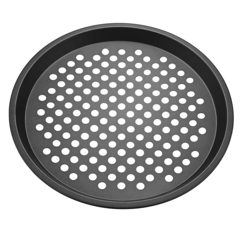 2 Pcs Pizza Crisper Pan, Carbon Steel, Non-stick, with Holes,12 Inch