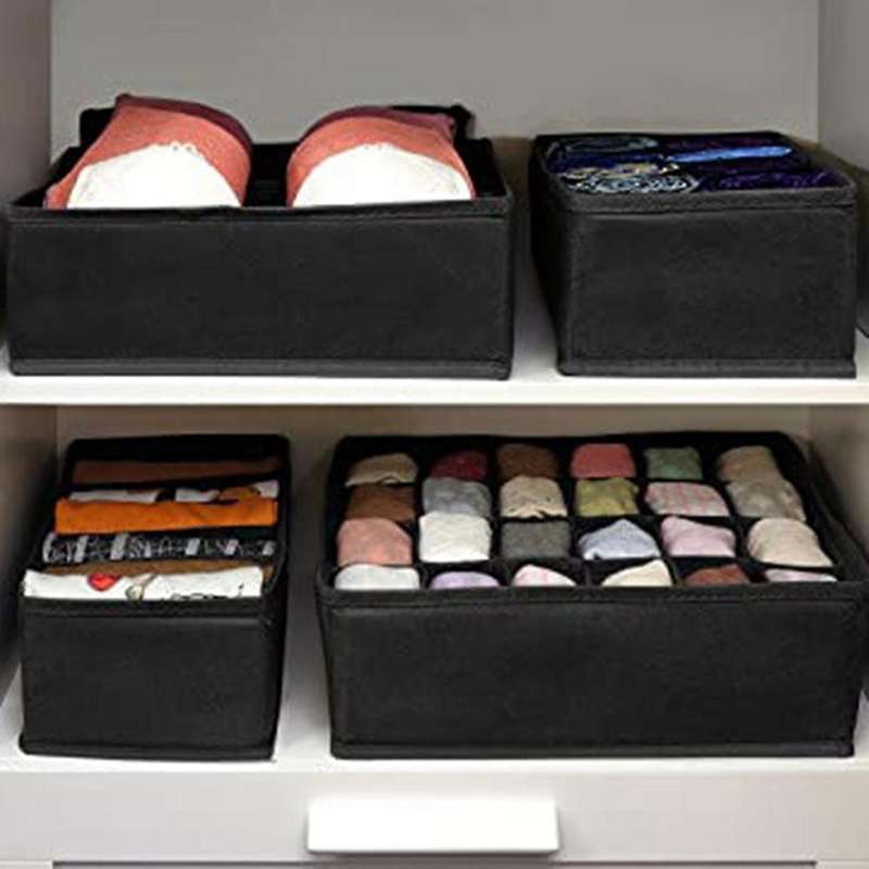 4-pieces Clothes Drawer Organisers Divider - for Bras, Clothes