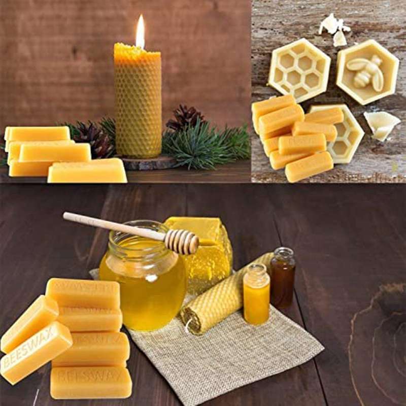 Yellow Beeswax Bars 24oz,pack Of 24 Beeswax Bars Cosmetic Grade