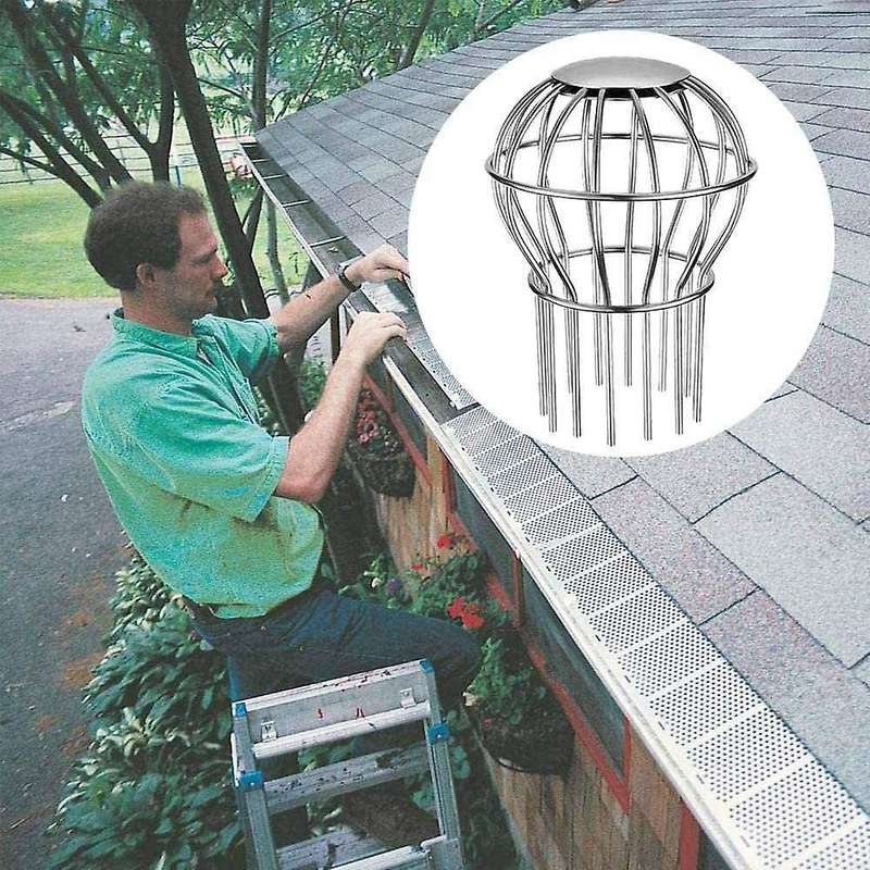 4 Pcs 2inch Gutter Guard Stainless Steel for Stopping Blockage Leaves
