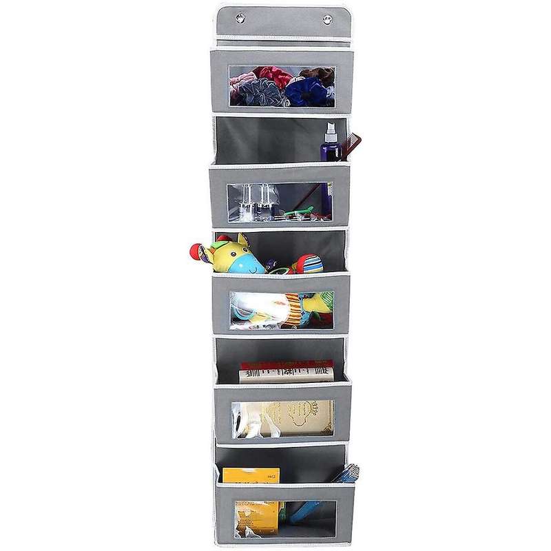 Closet Clear Window Storage Bag with Metal Hooks Children Closet