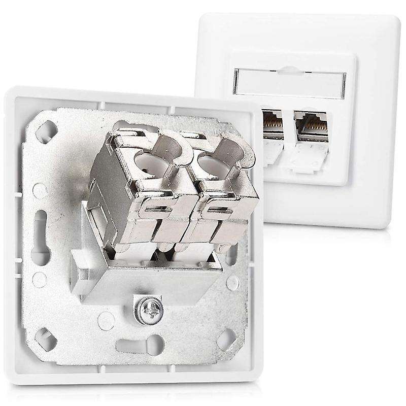 2 Piece Cat6a Shielded Keystone Jack 10 Gbit with Metal Housing
