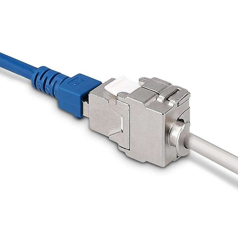 2 Piece Cat6a Shielded Keystone Jack 10 Gbit with Metal Housing