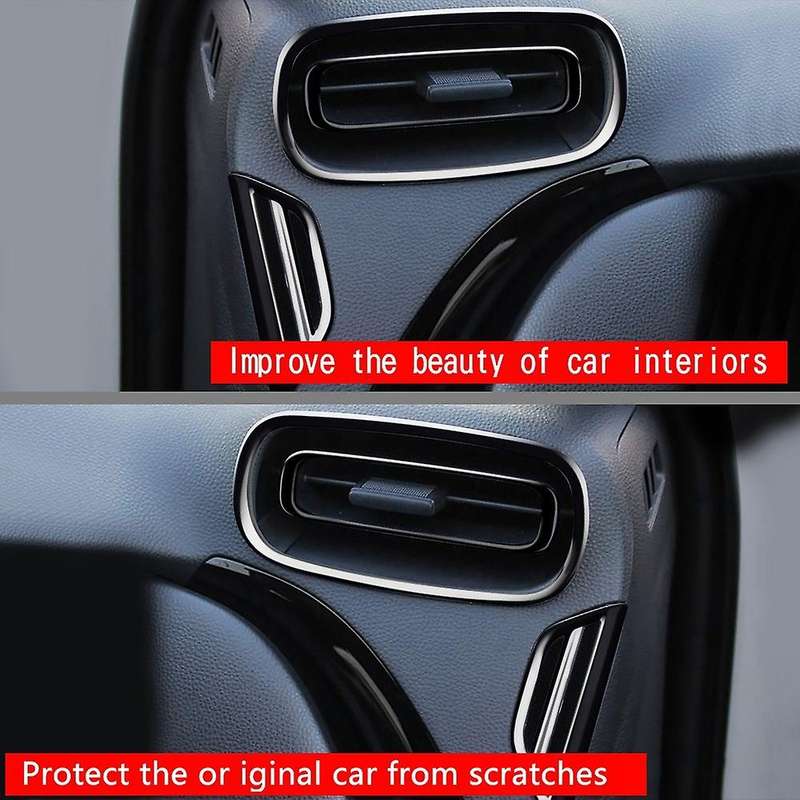 Car Carbon Fiber Dashboard Side Air Vent Housing Outlet Frame