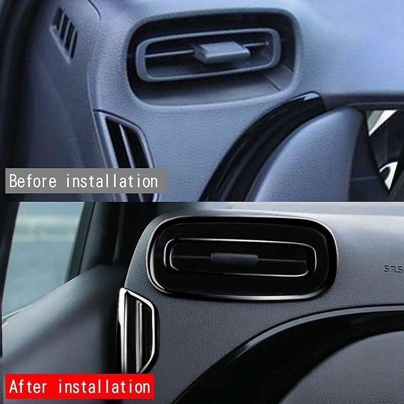 Car Carbon Fiber Dashboard Side Air Vent Housing Outlet Frame