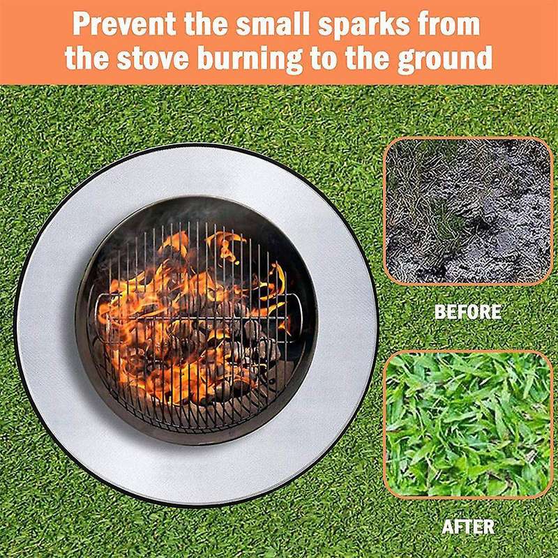 32in Round Fire Pit Mat,grill Mat Deck Protector Fire Mat for Fire