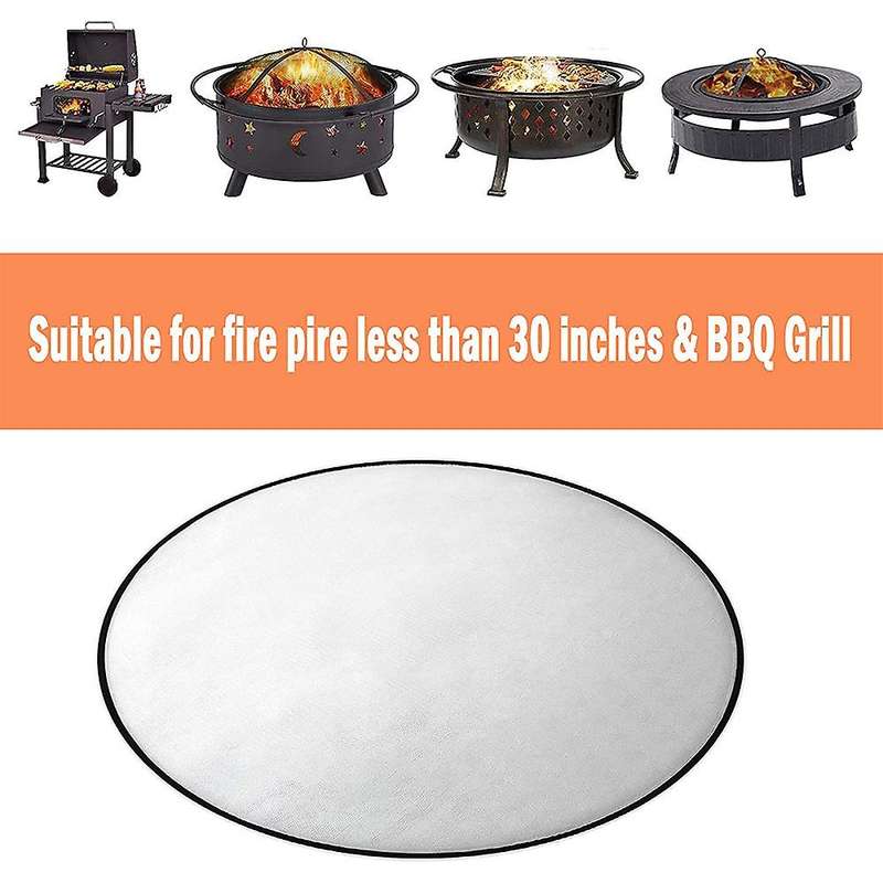 32in Round Fire Pit Mat,grill Mat Deck Protector Fire Mat for Fire