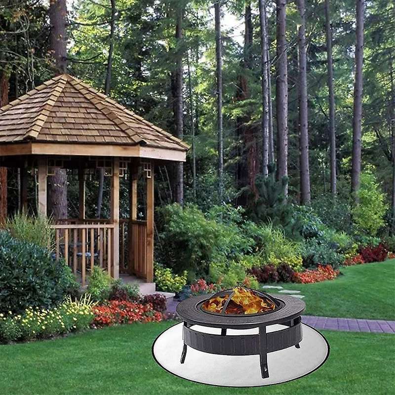 32in Round Fire Pit Mat,grill Mat Deck Protector Fire Mat for Fire