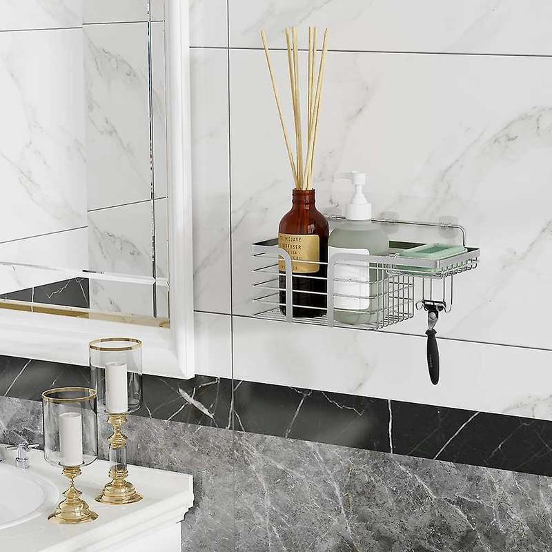 Shower Caddy Basket for Wall No Drilling Stainless Steel Shelf