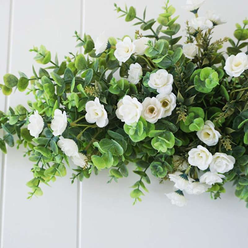 Floral Swag,front Door Swags with Green Leaves for Wedding Home Decor