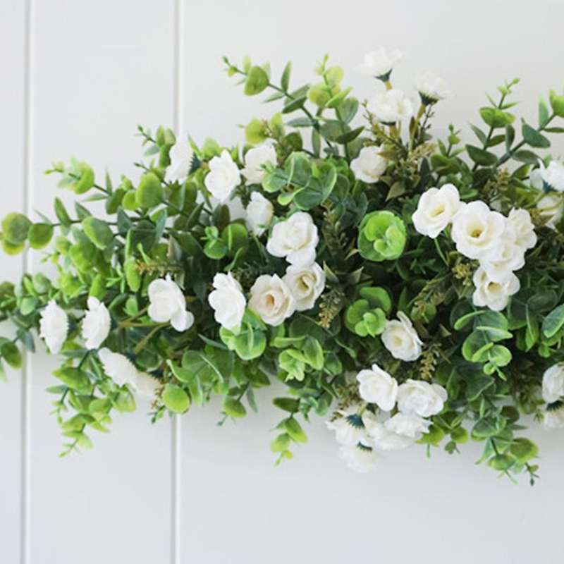 Floral Swag,front Door Swags with Green Leaves for Wedding Home Decor