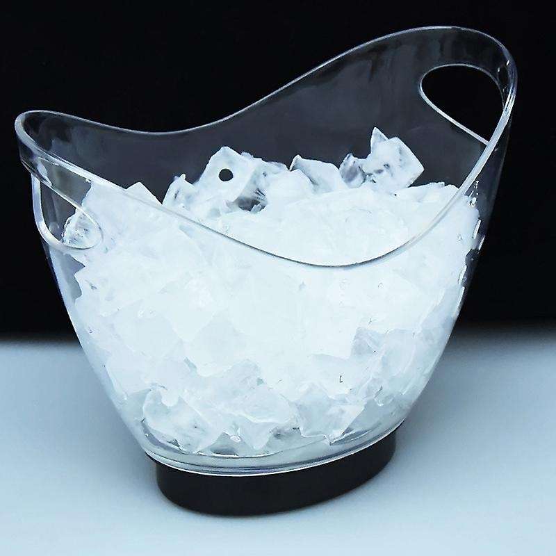 Luminous Plastic Transparent Led Ice Bucket for Bar and Restaurant