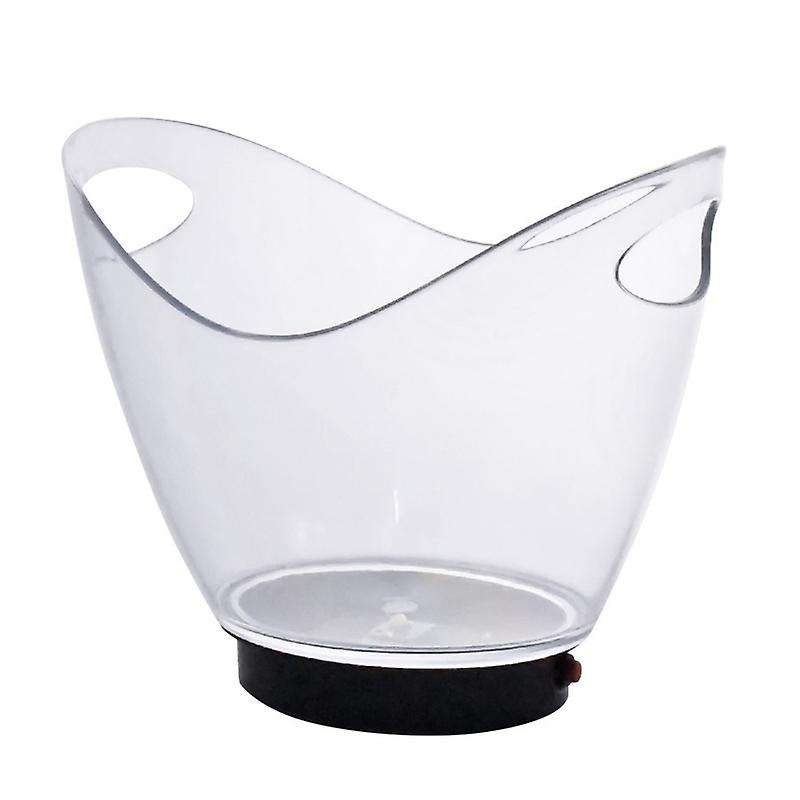 Luminous Plastic Transparent Led Ice Bucket for Bar and Restaurant