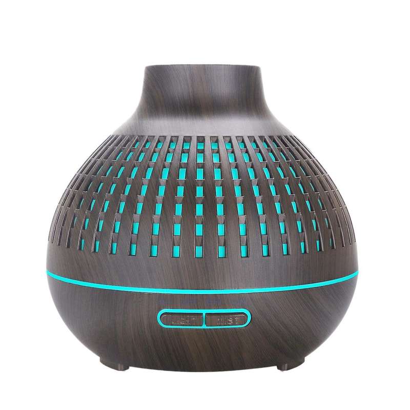 400 Ml Wood Grain Aroma Diffuser with Timer for Bedroom with Us Plug