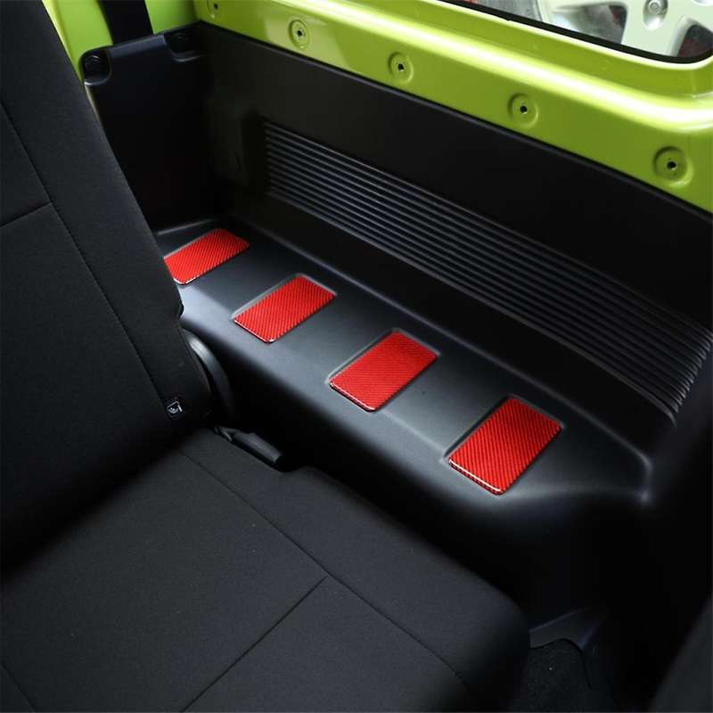 Car Rear Row Stickers for Suzuki Jimny 2019-2022,red Carbon Fiber