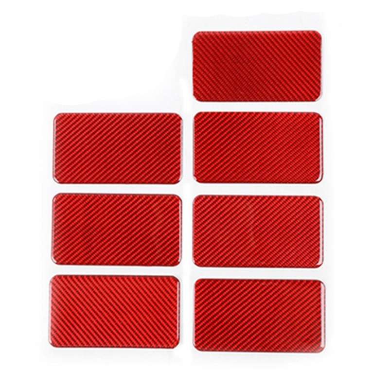 Car Rear Row Stickers for Suzuki Jimny 2019-2022,red Carbon Fiber