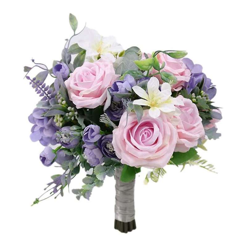 Wedding Bouquet for Brides Bridesmaid Hold Flower, Pink