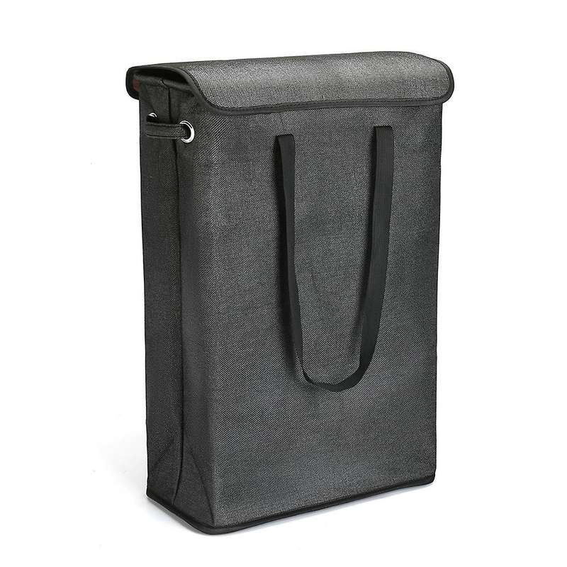 Laundry Basket Storage Basket with Lid Household Black