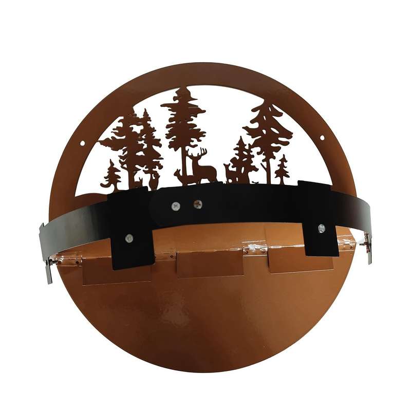 Metal Wine Rack Ornaments Home Wall Hanging Rack Pendant Decor (b)