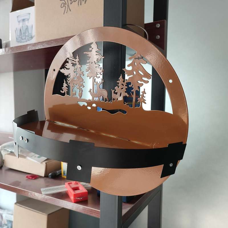 Metal Wine Rack Ornaments Home Wall Hanging Rack Pendant Decor (a)