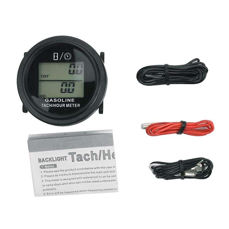 Lcd Backlight Hour Meter Tachometer for Gas Engine 2/4 Stroke