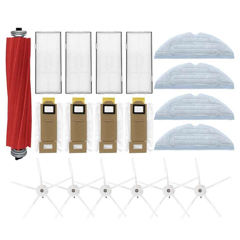 19pcs Main Side Brush Hepa Filter Mop Cloth Dust Bag Brush